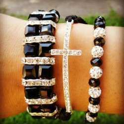 Ochranné náramky Shamballa; set 3 ks