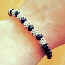 Ochranný náramok Shamballa Zirkon Silver