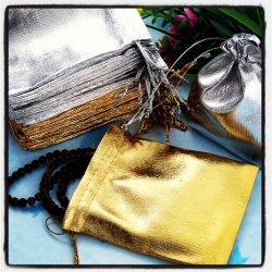 Darčekové vrecko na šperky Gold & Silver 7x9 cm
