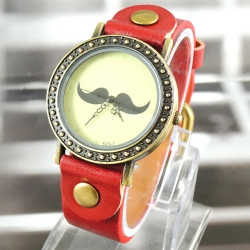 Dámske hodinky Mustache červené
