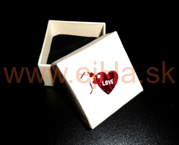 Darčeková krabička Love; 5 x 5 cm
